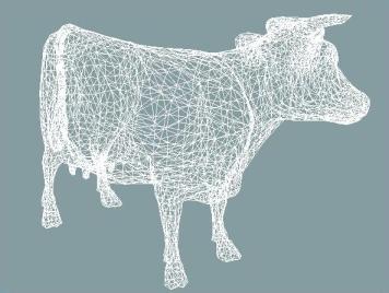 wireframe cow