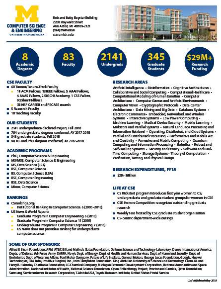 CSE By the Numbers flyer